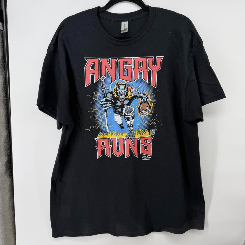 Angry Runs Good Morning Football Sport Lover T Shirt Men XL